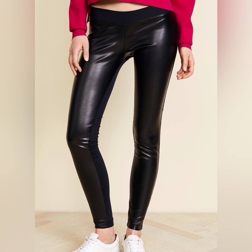 Hatch maternity night out faux leather leggings size p